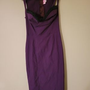 Pin-up Couture Purple Wiggle Dress Sz L